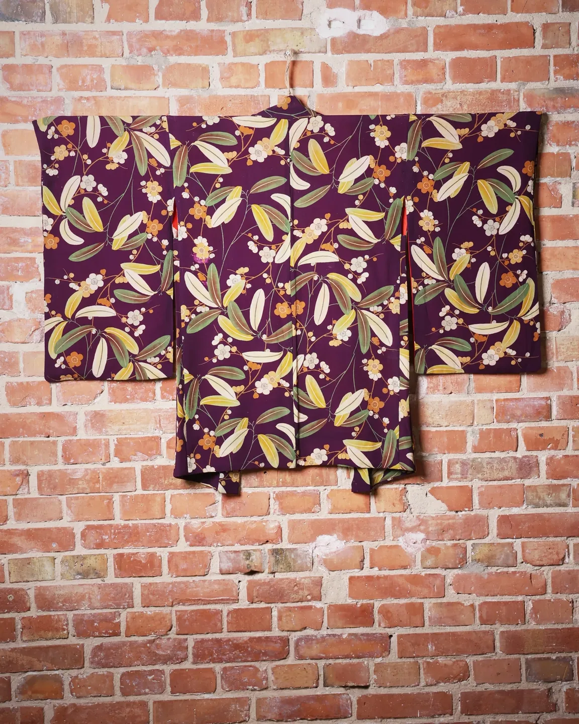 Plum haori with leaves and flowers — view 5