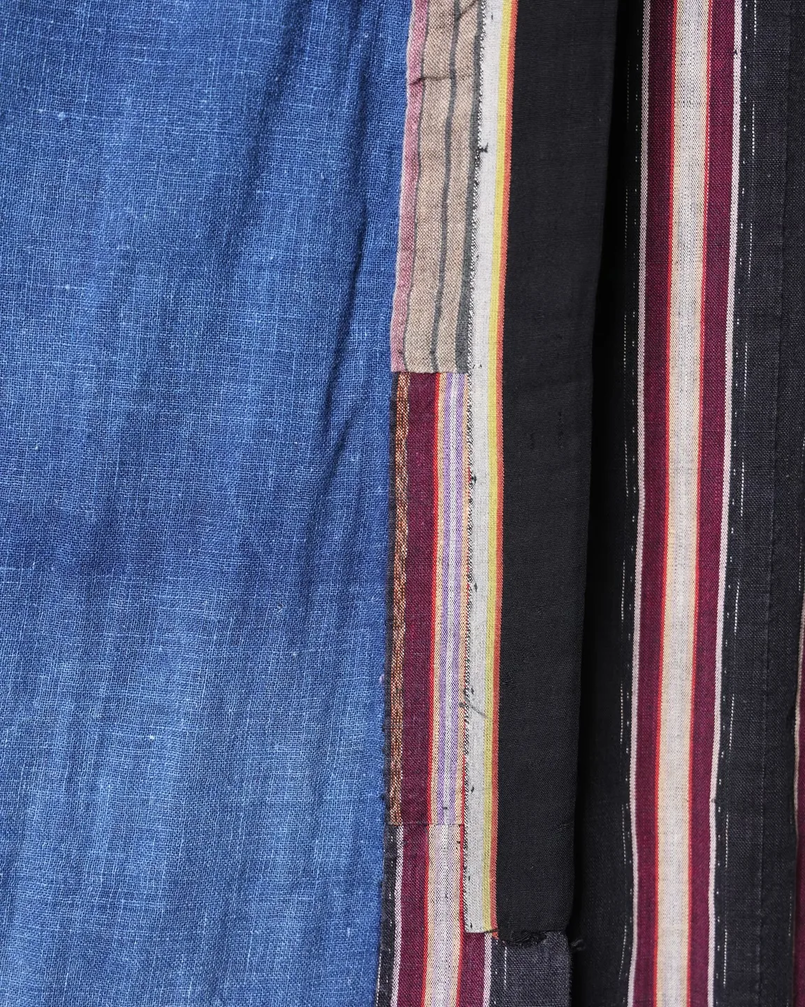 Indigo farmer’s vest with a striped interior — view 2