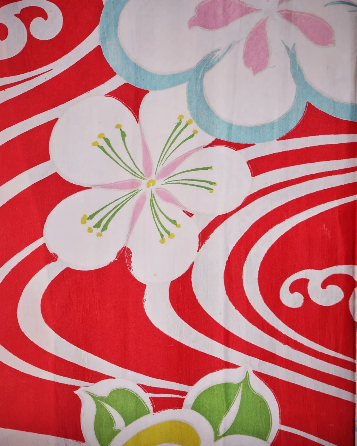Reversible purple haori with pale trees — view 9
