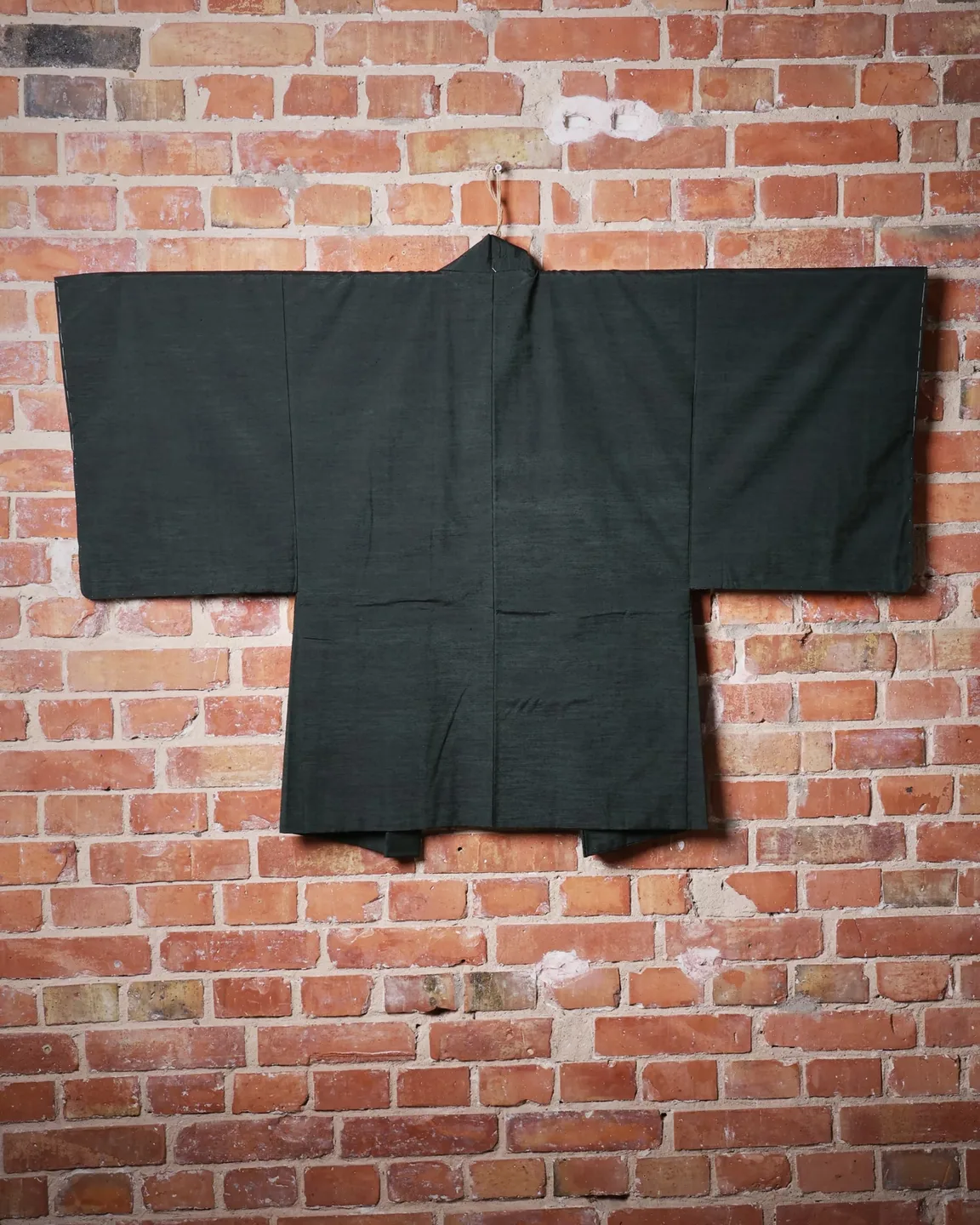 Dark green haori with a landscape lining — view 4
