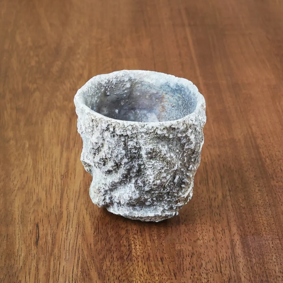 Natural Ash Glaze Kurinuki Guinomi
