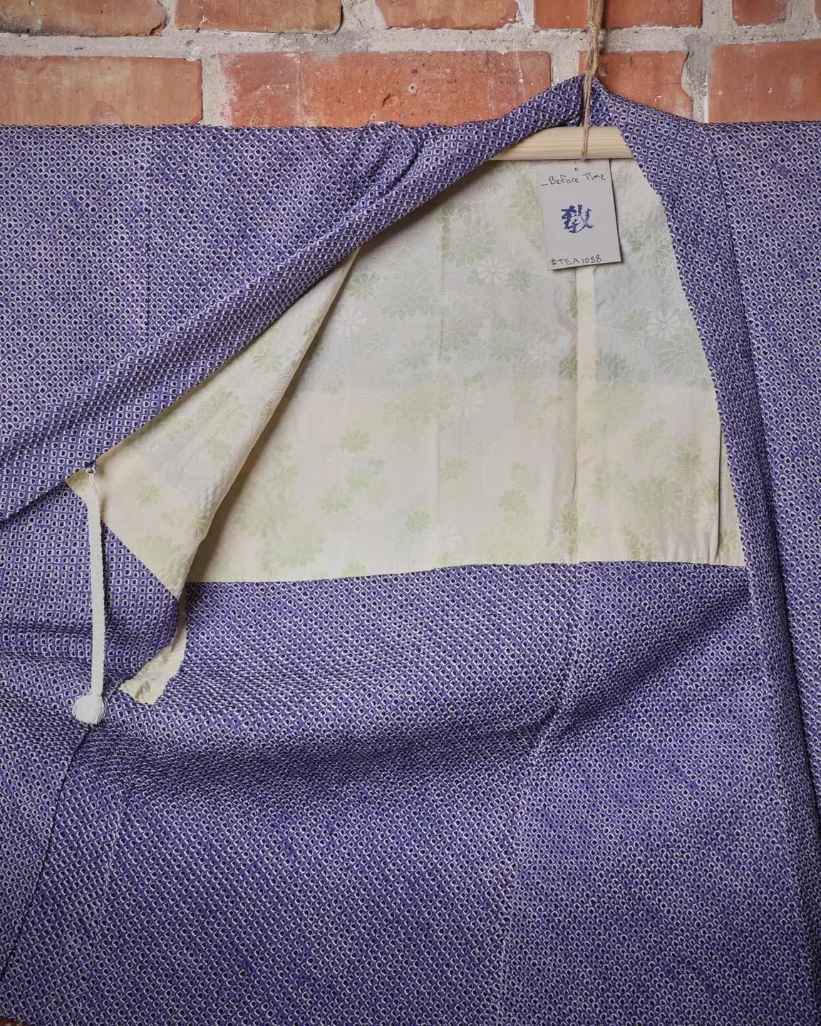 Lilac shibori haori — view 5