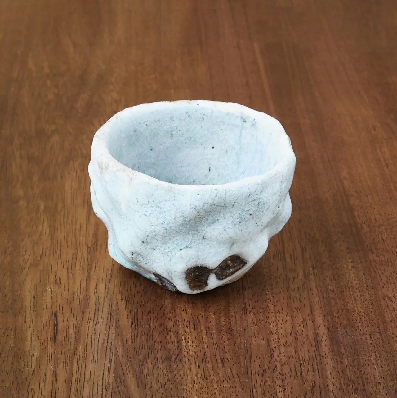 Ash Shino Glaze Kurinuki Guinomi