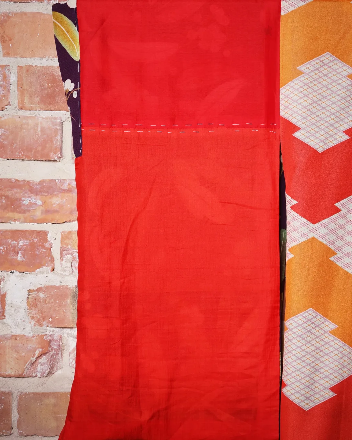Plum haori with leaves and flowers — view 9