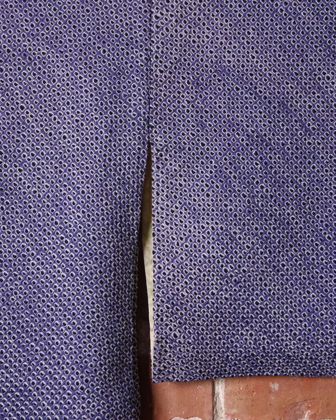 Lilac shibori haori — view 2