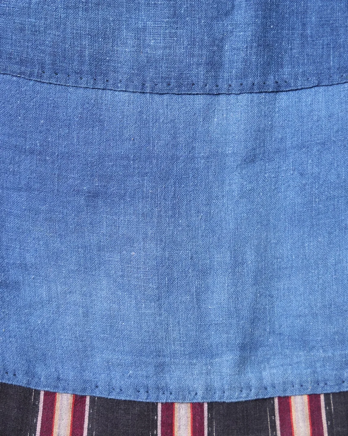 Indigo farmer’s vest with a striped interior — view 6
