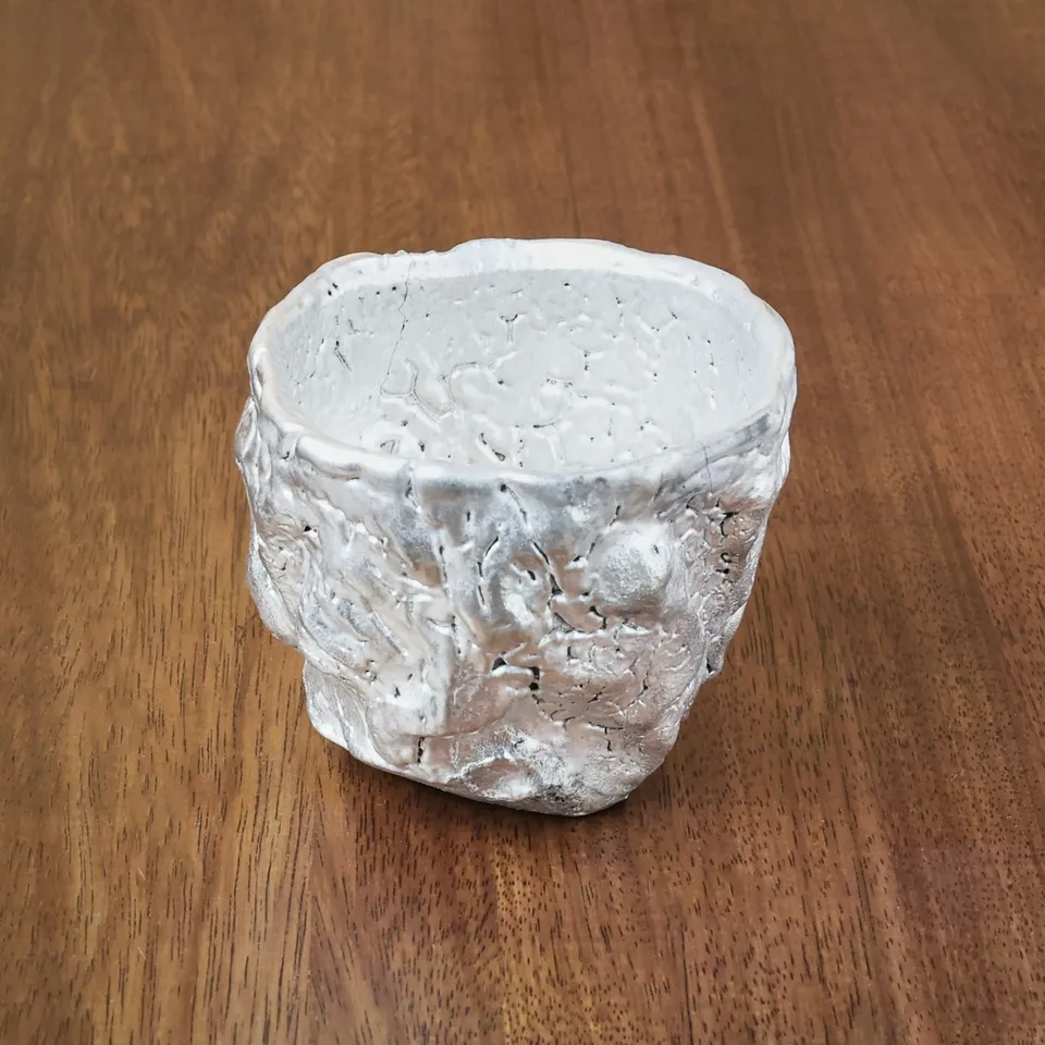 Silver Glaze Kurinuki Guinomi
