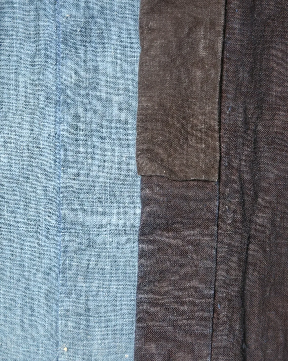 Indigo hanten with blue inner panels — view 2